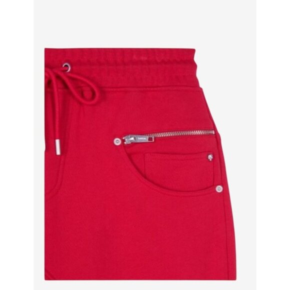 The Kooples Mens Red Drawstring Tracksuit Trousers Size S Cotton & Badge - Picture 6 of 10